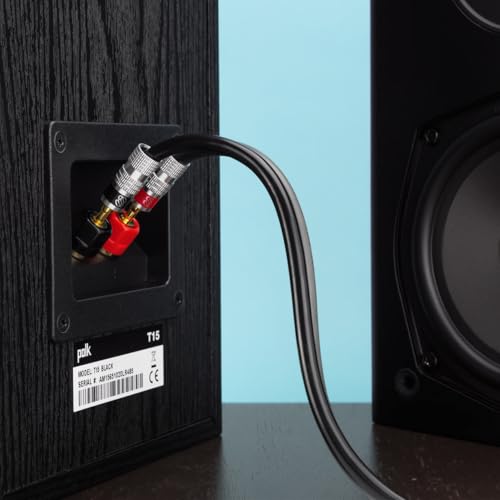 Sewell Silverback 10 AWG Speaker Wire with Premium Banana Plugs, 10 feet | Silverback Banana Plugs, CL3 Rated, Oxygen Free Copper, High Strand Count, Terminated - size: 10 Feet