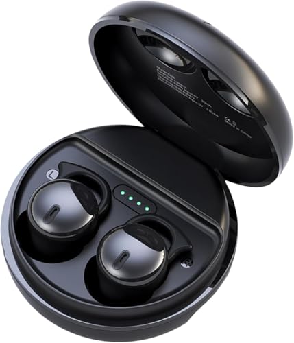 Invisible Sleep Headphones, Sleep Earbuds for Side Sleepers (Black) | Mini Noise Blocking Sleeping Earphones, Bluetooth 5.3 Wireless Earbuds for Sleeping, Working - color: Black