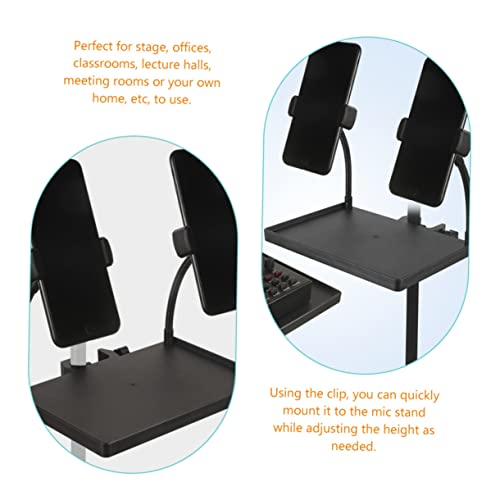 Microphone Stand Tray Clamp-on Tripod Shelf Sound Card Clip-on Tray Secure and Stable for Singing