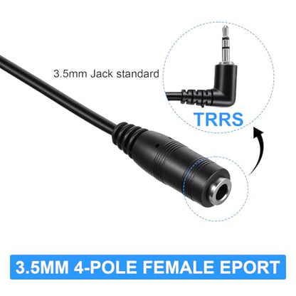 Xthrotsenk 2 Pack 2.5mm to 3.5mm Adapter Headphone Jake Right Angle Adapter 6" Connector Cable Cord for Radios Smartphone Headset Earphone Convert to 2.5mm Jack for Telephone Cordless Recorder Camera