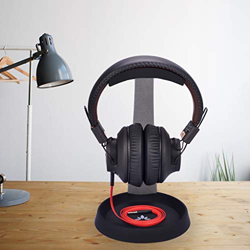 Avantree HS102 - Metal Headphone Stand with Cable Holder | Sturdy metal and silicone desktop stand keeps headphones secure while the.