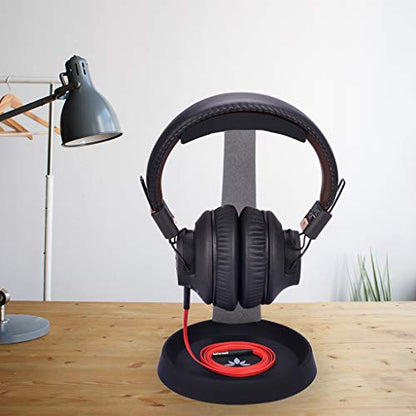 Avantree HS102 - Metal Headphone Stand with Cable Holder | Sturdy metal and silicone desktop stand keeps headphones secure while the.