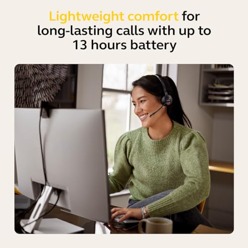 Jabra Engage 55 SE (Second Edition) Single-Ear Wireless Headset w/Link 400 USB-A DECT Adapter – Noise-Cancelling Mic, Extensive Range – Works with All UC Platforms Like Google Meet & Zoom, Black - size: USB-A Adapter, style: All Platforms