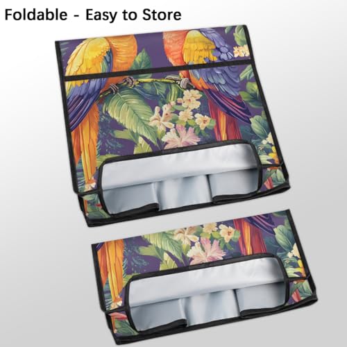 Tropical Tree Flower Parrot Kitchen Aid Mixer Cover - 6-8 Quarts Compatible Stand Mixer Dust Cover - Zipper Pocket Organizer Bag - color: Bird