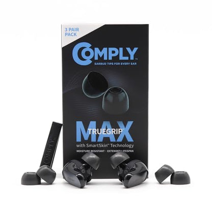 Comply TrueGrip MAX Memory Foam Replacement Earbud Tips - size: Assorted (S/M/L)