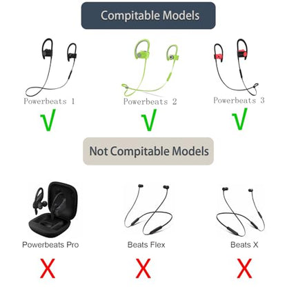 Replacement Eartips Compatible with Powerbeats 3 Powerbeats 2/1, 4 Pairs Replacement Earbuds Silicone Ear Tips Eargels Set - Small, Medium, Large and Double Flange (red) - color: red