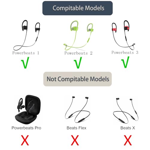 Replacement Eartips Compatible with Powerbeats 3 Powerbeats 2/1, 4 Pairs Replacement Earbuds Silicone Ear Tips Eargels Set - Small, Medium, Large and Double Flange (White) - color: white