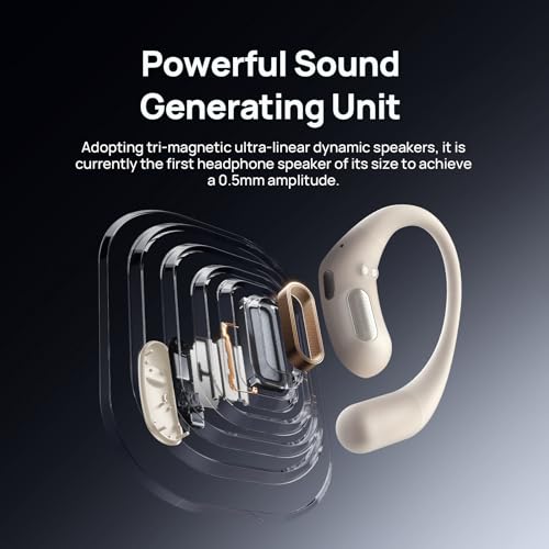 mibro OpenEar Pro Open Ear Earbuds with Mic, Lightweight Bluetooth, White | 7.2g Ultra Lightweight Design, All-Day Comfort, IPX4 Sweatproof, 30H Battery, Bluetooth Headphones for Running, Gym & Work - color: White