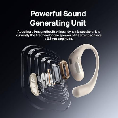mibro OpenEar Pro Open Ear Earbuds with Mic, Lightweight Bluetooth, White | 7.2g Ultra Lightweight Design, All-Day Comfort, IPX4 Sweatproof, 30H Battery, Bluetooth Headphones for Running, Gym & Work - color: White
