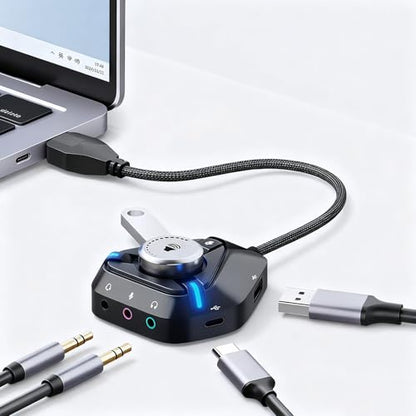 USB Sound Card for Pc Type-C External Amplifier