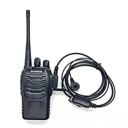 Walkie Talkies Earpieces with Mic 2 Pin Covert Air Acoustic Tube Headset for Baofeng UV-5R UV-82 BF-888S BF-F8HP Retevis H-777 Kenwood PXTON Two Way Radio (10-Packs) - style: 10Packs(White)-for Baofeng Kenwood Pxton