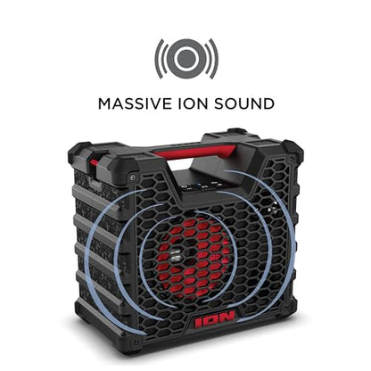 Ion Audio Tailgater Tough - Rugged Portable All-Weather Wireless Bluetooth Speaker, IPX5 Water-Resistant, Outdoor Weather-Resistant Speaker, 65W (Renewed)