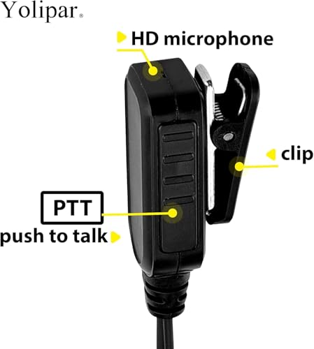 Earpiece Surveillance Kit Compatible with BaoFeng, BTECH, Kenwood, Pxton Walkie Talkie with PTT Mic Headset Accessories (G-Shaped*10) - style: G-shaped*10