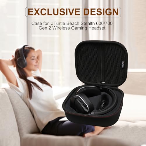Case for Turtle Beach Stealth 500/600/700 Wireless Gaming Headset Black | Hard Carrying Travel Case for Turtle Beach Stealth 500 XB/600 Gen 3/700 Gen 3/600 Gen 2/700 Gen 2 Wireless Gaming Headset - color: Black
