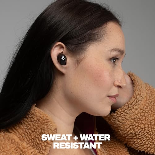 Skullcandy Smokin’ Buds 360 Wireless Noise Isolating Earbuds - True Black | In-Ear Fit, Bluetooth, 20 Hours Battery, IPX4 Sweat and Water Resistant, Microphone for iPhone Android, Commuting, Studying - color: True Black