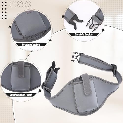 1 Pack Mic Belt Waist Strap Breathable and Stretchy Microphone Belt Holder Waistband Bag Case Carrier Pouch for Fitness Instructors, Theater, Speakers(Gray) - color: Gray