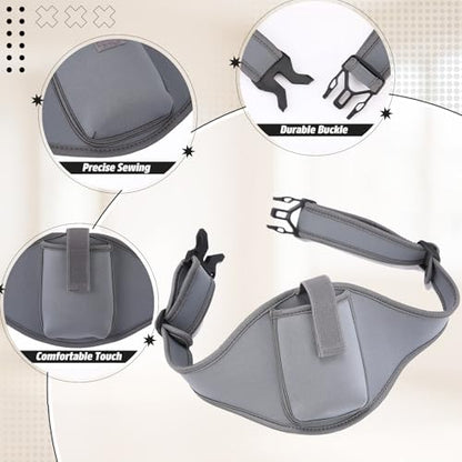 1 Pack Mic Belt Waist Strap Breathable and Stretchy Microphone Belt Holder Waistband Bag Case Carrier Pouch for Fitness Instructors, Theater, Speakers(Gray) - color: Gray
