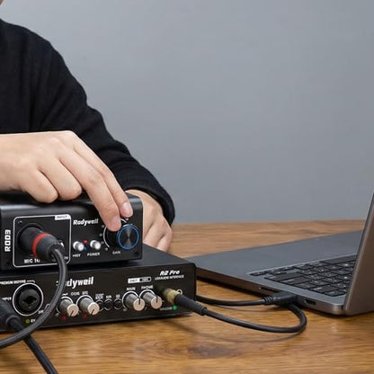 RO03 Mic Preamp,2026 Upgraded, 66db Gain, 120db EIN Ultra Low Noise, for Dynamic & Condenser & Ribbon Microphone & Instrument,with XLR/TRS/TS Line Out, Type C Power Input