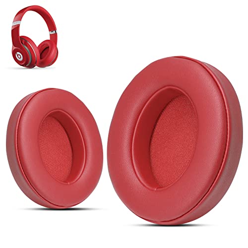 Replacement Ear Pads for Beats Studio 3 & Studio 2, Upgraded Beats Studio 3 Replacement Parts and Beats Headphones Accessories, Compatible with B0500 B0501 Wired/Wireless Models, Red - color: Red