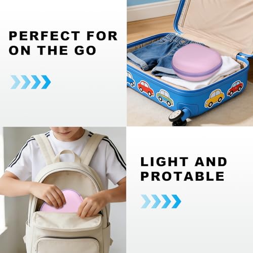Kids Headphone Case for iClever/Acer/JBL, Pink Purple(Case Only) | for iClever BTH12 HS19 BTH22 BTH20 BTH18 BTH26/JBL Junior 320/Candy Bila/JoySpark/MIDOLA/EarFun/ADOOPE/JLab Kids Headphone - color: Pink-Purple