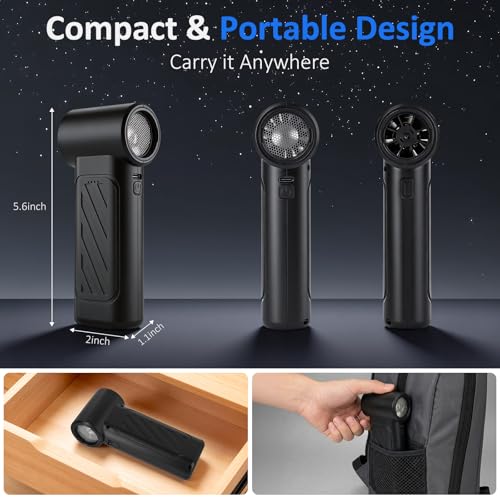 Compressed Air Duster, 130,000RPM Ultra-Powerful Cordless Electric Air Duster with 4000mAh Rechargeable Battery, 3-Gear Adjustable Air Blower for Keyboard, Computer, Car, Home Cleaning