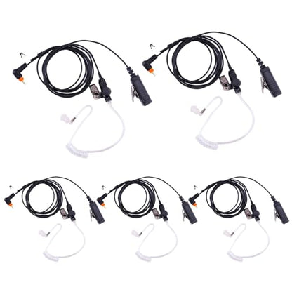 Earpiece Headset Compatible with SL300 SL7550 7580 SL4000 SL3500e SL1K SL1M Walkie Talkie 2 Way Radio,with Acoustic Tube Earpiece and Mic PTT (5 Packs) - style: 5 Packs