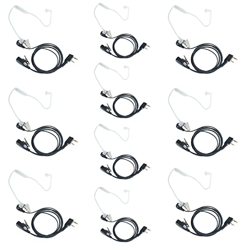 Covert Acoustic Tube Headset for Baofeng UV-5R BF-888S BF-F8HP BF-F9 TK-2107 TK-3107 RT7 RT21 Walkie Talkie Two Way Radio 10 Pack