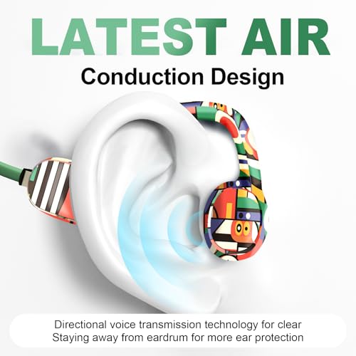 Mehomeli Kids Headphones, Bluetooth 5.2 Air Conduction Open Ear Headphones | 85dB Volume Limiting, Stereo Sound with Mic, IPX5 Waterproof, 20H Playtime, Perfect for School and Outdoor, Yellow - color: Yellow
