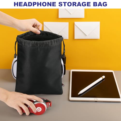 Drawstring Headphone Carrying Case for Over-Ear & Gaming Headsets