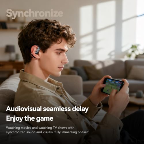 OceanSounds Open Ear Bluetooth Headphones, Wireless Ear Hook Design, Bluetooth 5.4, Secure Fit for Running, Workout, Cycling and Everyday Outdoor Use