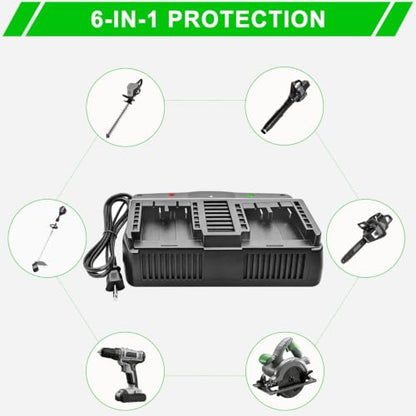 DTK 24V 3A Dual Charger Compatible with Flex 24V Charger Lithium Batteries Rapid Ultra Turbo Battery Charger