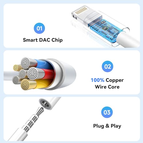 [Apple MFi Certified] 1 Pack for iPhone 3.5mm Headphones Adapter, Lightning to 3.5 mm Headphone/Earphone Jack Converter Audio Aux Dongle Compatible with iPhone 14 13 12 11 Pro XR XS Max X 8 7 - size: 1Pack