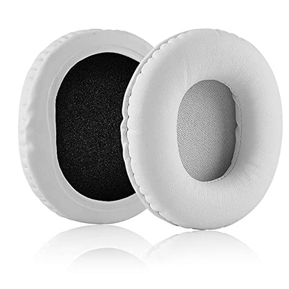 Replacement Earpads for Audio-Technica ATH M50X M40X M30X M20X Professional Studio Monitor Headphones with Protein Leather & Memory Foam Ear Cushions (White) - color: White