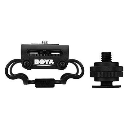 Shock Mount for Camera Recorder, BOYA BY-C10 Universal Microphone and Portable Recorder ShockMount - Fits The Zoom H4n, H5, H6, Tascam DR-40, DR-05, DR-07 with 1/4" Mounting Screw Vlog Blog Video