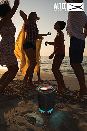 Altec Lansing Soundbucket XL - Waterproof Bluetooth Speaker with Customizable LED Lights, Qi Wireless Charging, 20 Hours Playtime & 100 Foot Range - style: Soundbucket XL