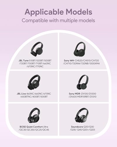 Headphone Case Soft for JBL Tune 510BT/520BT/500BT/720BT/Sony WH-CH520/720 - color: Violet