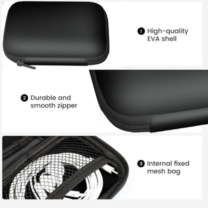 Compatible with HiBy R3 II MP3 Player Case, Lamshaw Hard Shell Travel and Storage Case Carrying Case Compatible with HiBy R3 GEN 2, R3 II MP3 Player (Black)