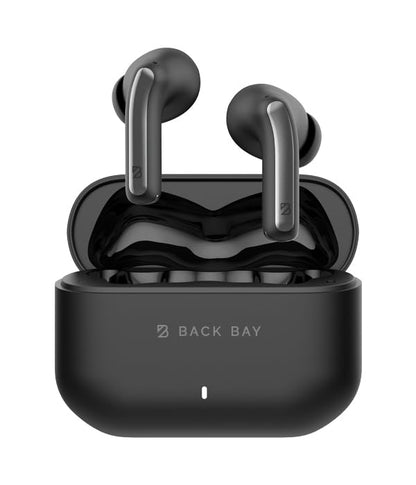 Back Bay Audio True Wireless Earbuds Noise Cancelling Earbuds, Premium ANC - color: Black
