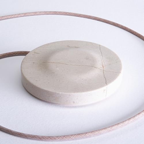 Einova Classic Stone – Marble Wireless Charging Pad Designed in Italy, Integrated 6 ft USB-C Cable, Smartphones, Wireless Earbuds, Smartwatches – Cream Marble - color: Cream marble – Classic Stone