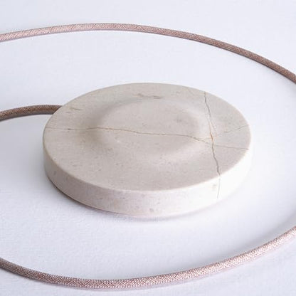 Einova Classic Stone – Marble Wireless Charging Pad Designed in Italy, Integrated 6 ft USB-C Cable, Smartphones, Wireless Earbuds, Smartwatches – Cream Marble - color: Cream marble – Classic Stone
