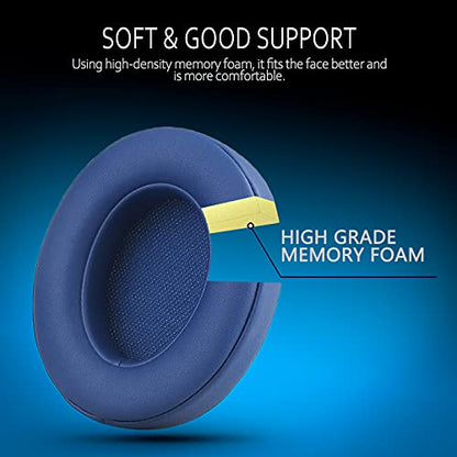 Beats Studio 3 Replacement Ear Pads – Compatible with Beats Studio 3 & 2 Wired/Wireless (Model B0501/B0500), Premium Beats Headphones Accessories with Memory Foam, Blue - color: Blue