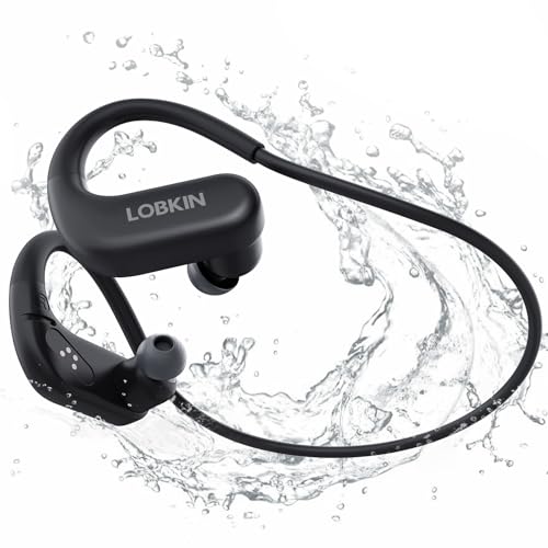 Waterproof Earbuds for Swimming, Bone Conduction Headphones IPX8 Swimming Headphones 8GB Memory Bluetooth 5.4 Wireless 8H Playtime in Ear Underwater Sport Earphones for Swimming, Running (Black)