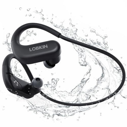 Waterproof Earbuds for Swimming, Bone Conduction Headphones IPX8 Swimming Headphones 8GB Memory Bluetooth 5.4 Wireless 8H Playtime in Ear Underwater Sport Earphones for Swimming, Running (Black)