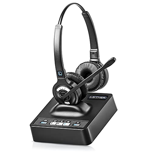 Leitner LH375 Premium Lite 3-in-1 Wireless DECT Headset for Office Phones | Dual-ear, DECT - not Bluetooth, office phones, computer and cell, Cisco, Yealink, Polycom, Avaya, Mitel, 5-year warranty - size: Dual-Ear, style: Premium Lite