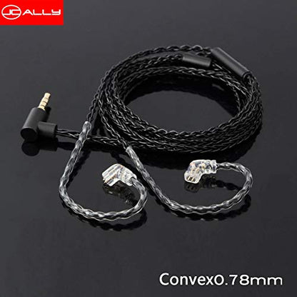 JCALLY Earbuds Replacement Cable Oxygen-Free Copper Upgrade 5N OFC Headphone Wire 8 Shares for KZ C Pin TRN S pin Earphone 3.5mm Wire with Microphone JC08S (Black) (Black QDC) - size: Black QDC