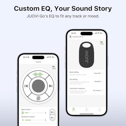 JUOVI Clip Portable Bluetooth Speaker Wireless,Stereo Sound,24H Playtime,Loud Volume,Bluetooth 5.3 Connectivity,IP68 Waterproof,Built-in Carabiner,Speaker for Beach,Room,and Outdoor Travel (Blue) - color: Blue