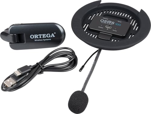 Ortega Wireless Soundhole Pickup System for Dreadnought Acoustic Guitars, 100 mm Soundholes (OSWS100-US)