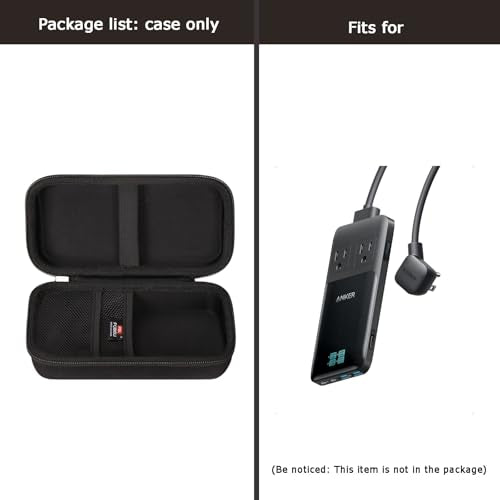 FBLFOBELI Travel Case for Anker 727/ Prime 6-in-1 USB C Charging Station | EVA Hard Shell, for Anker 8-in-1 USB C 240W Charging Station, Power Strip Shockproof Organizer Bag for Cables and Accessories
