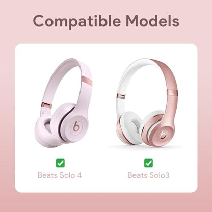 Case for Beats Solo3 /Solo 4 On-Ear Headphones, Portable Travel Hard Shell Storage Bag (Rose Gold) - color: Rose Gold