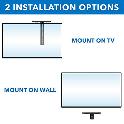 Mount-It! Floating TV Shelf – Dual Wall or TV Mountable AV Shelf – for Cable Boxes, Streaming Devices & Consoles – Steel with Vents & Safety Lip – Easy Installation – Space-Saving Design (6.6 lbs)